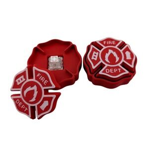 Fire Dept Fidget Clicker Red White excellent condition tactile toy fire fighters